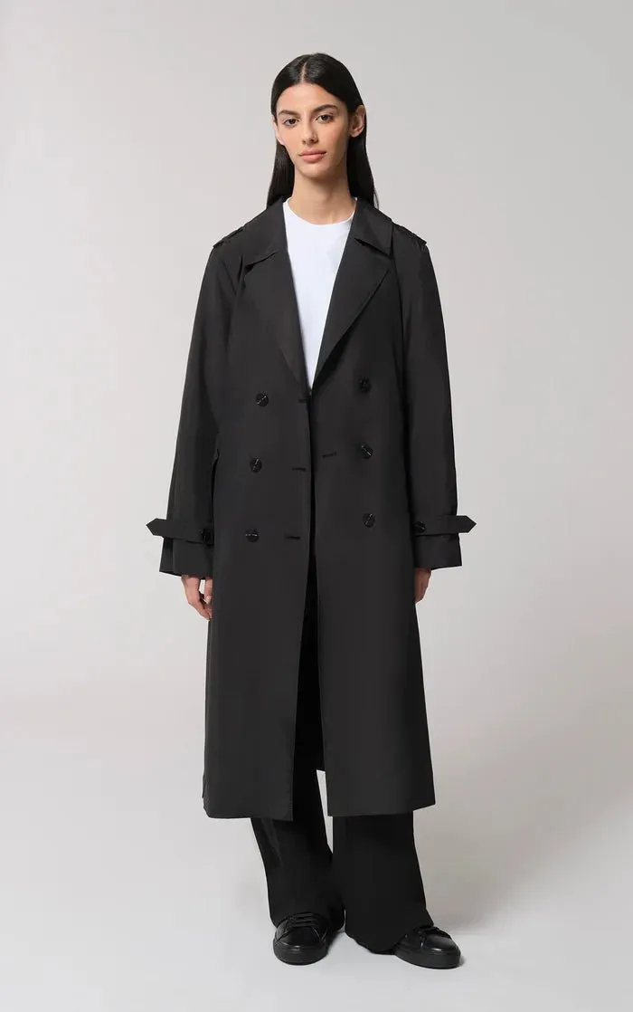 SOIA&KYO BLAIRE - Semi-Fitted Double-Breasted Trench With Shoulder Tabs