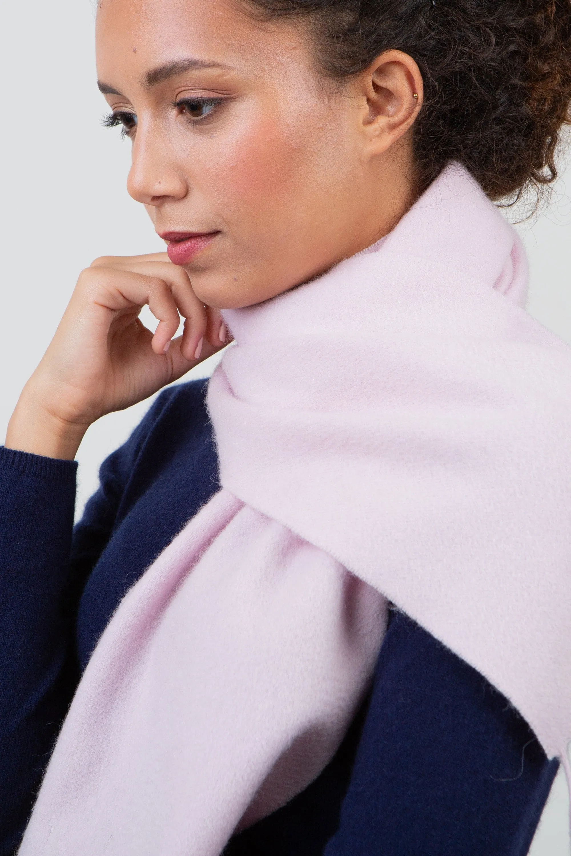 Solid Lambswool Scarf - Pale Lilac