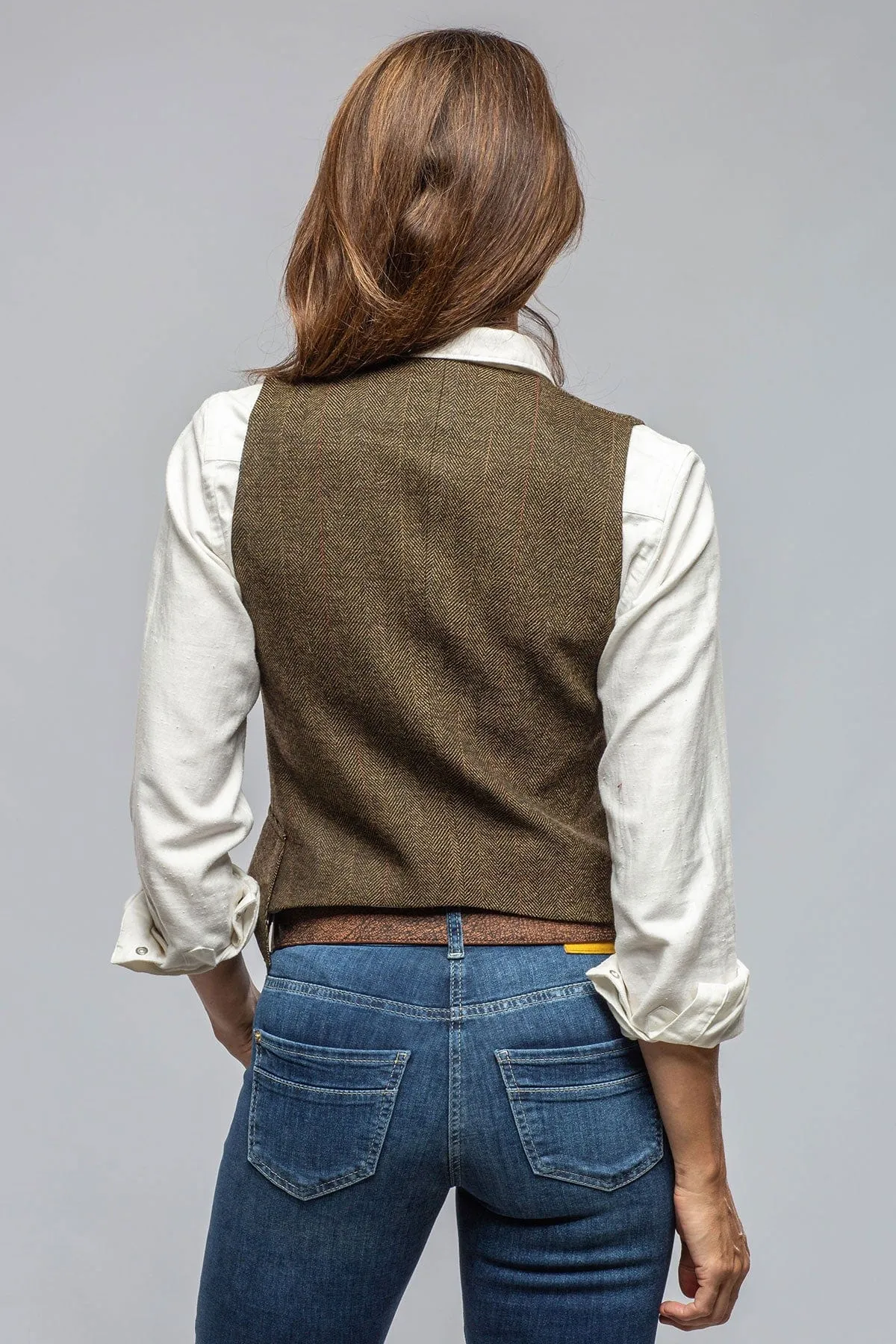 Sonnet Vest In Herringbone Tweed