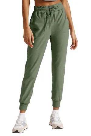 Spacedye Commuter Midi Jogger, Moss Green Heather