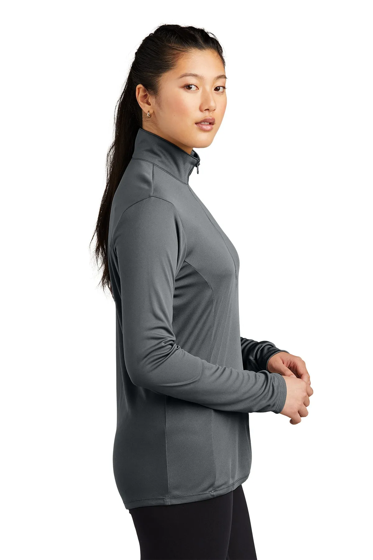 Sport-Tek Ladies PosiCharge Competitor Customized 1/4-Zip Pullovers, Iron Grey