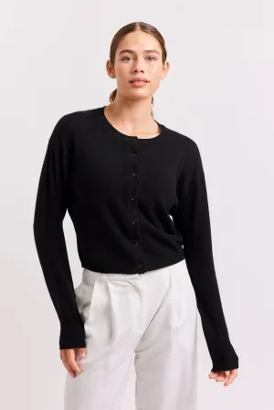 Sydney Cashmere Cardi in Black