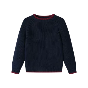 THINLY EDGED SWEATER-NAVY