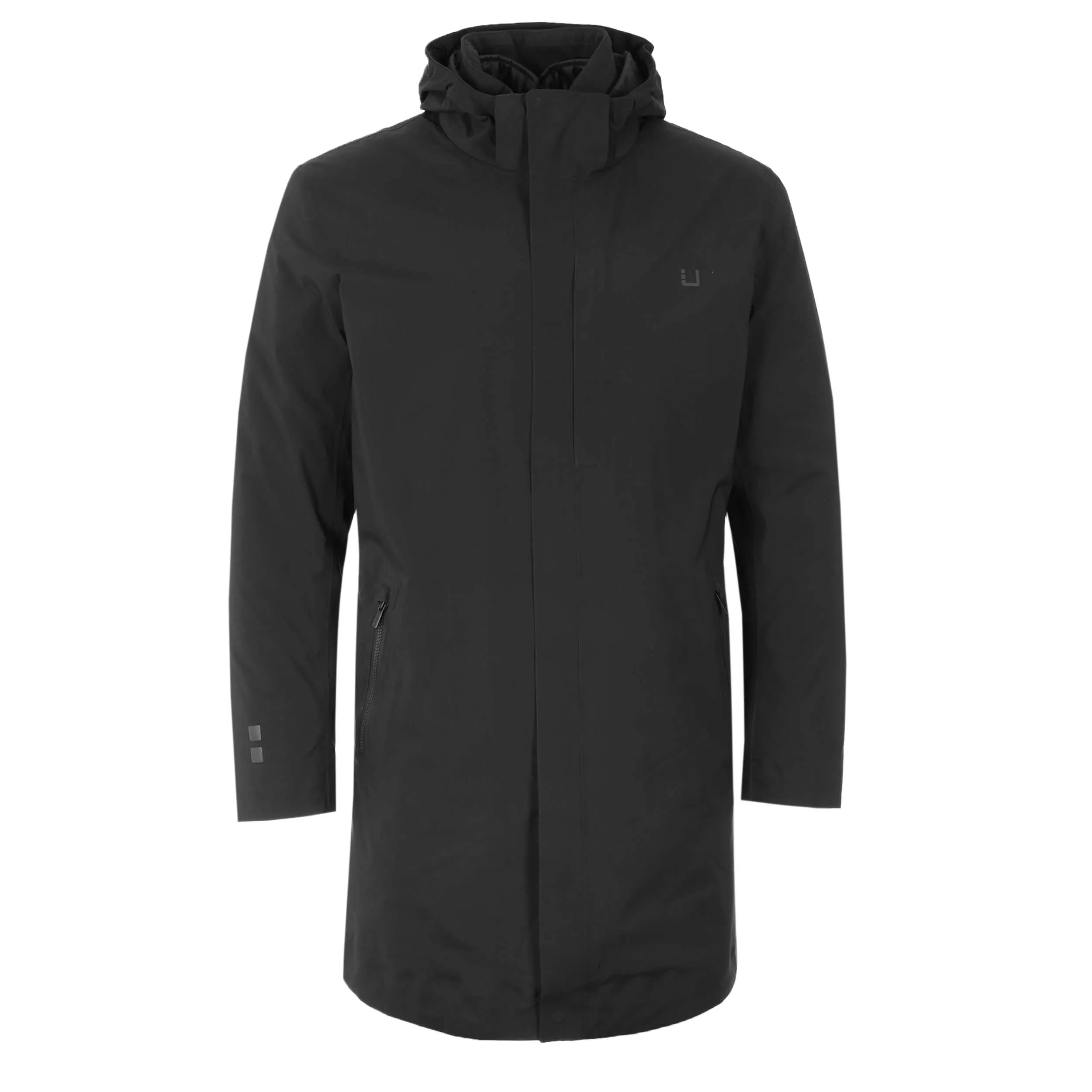 UBR Black Storm Coat in Black