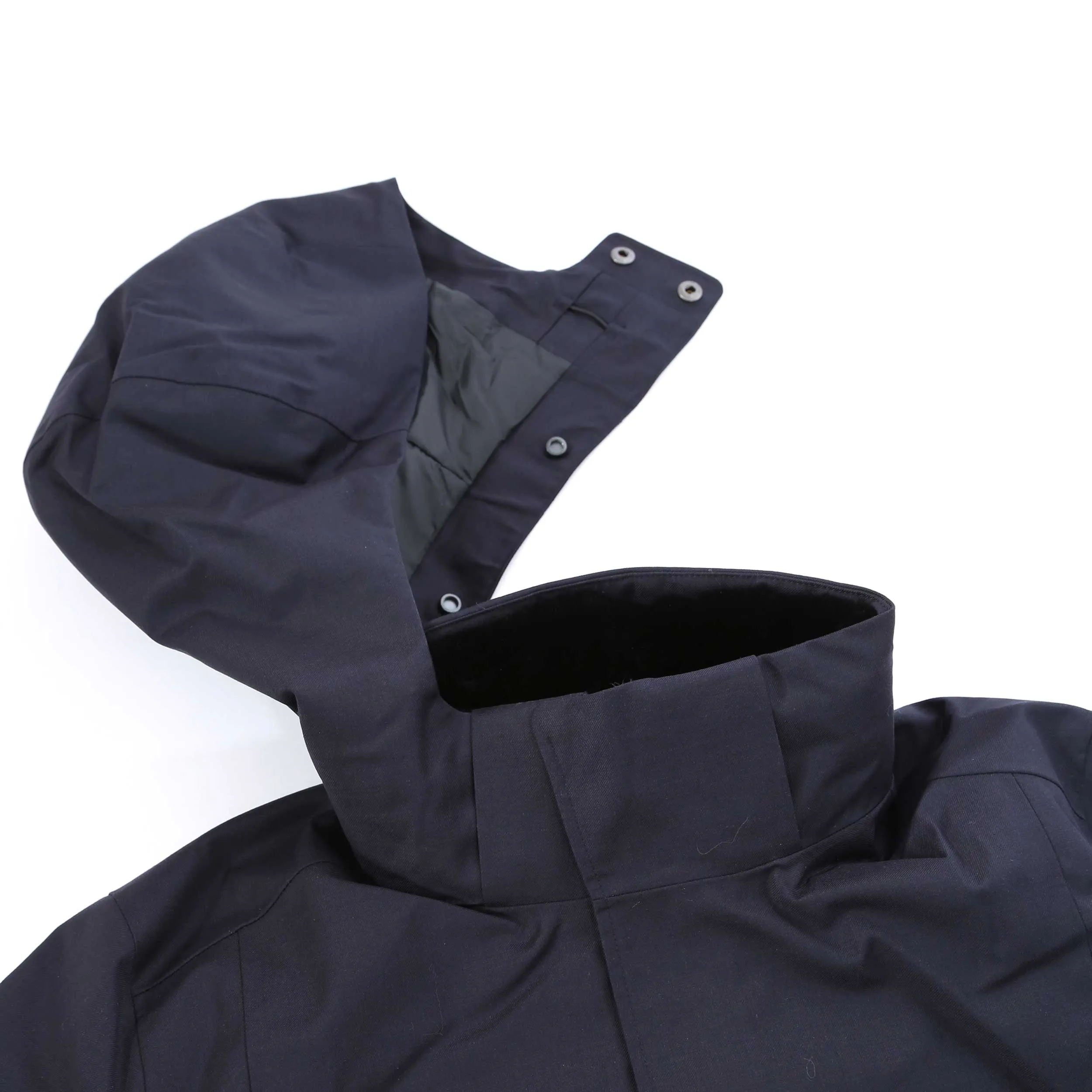 UBR Regulator Parka Savile Coat in Dark Navy Wool