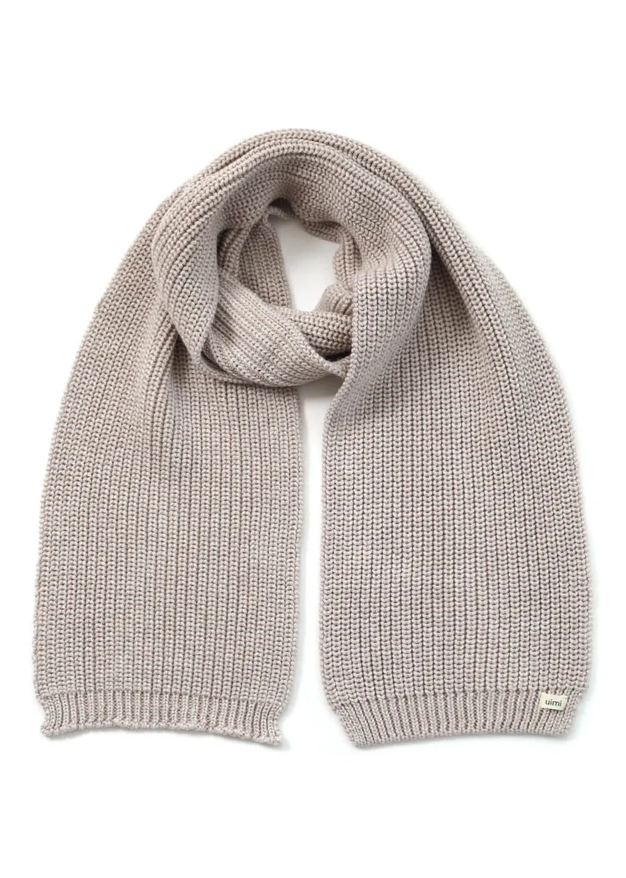 Uimi Ernest Fisherman's Rib Scarf Mushroom