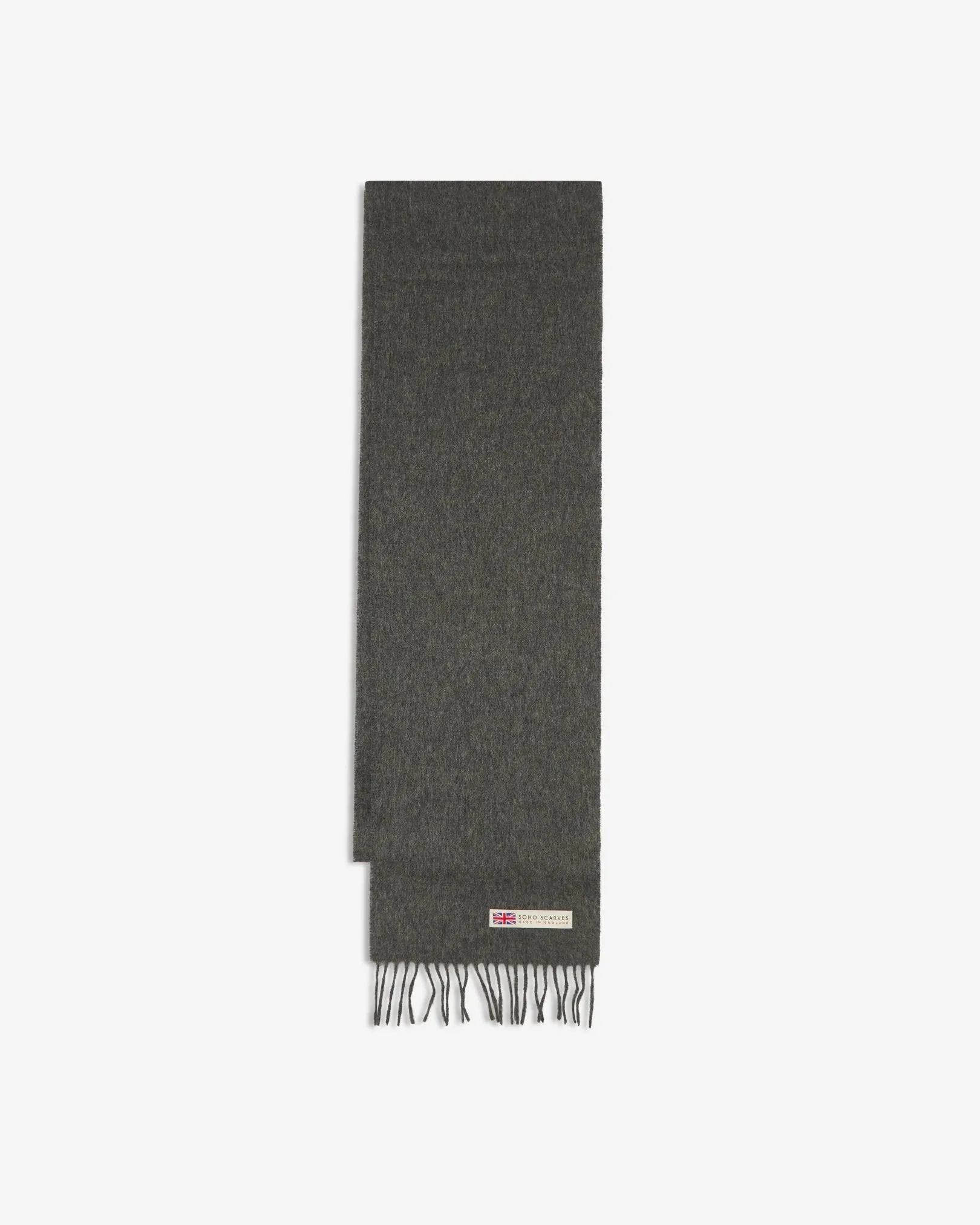 UK Wool Scarf - Lowlands in Grey