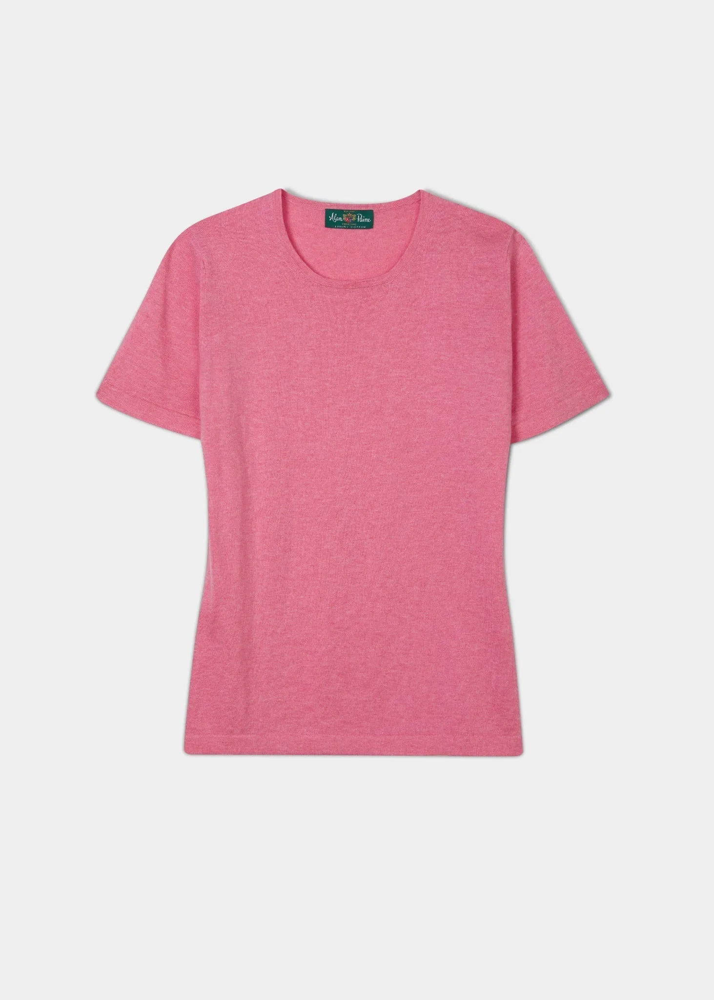 Victoria Ladies Cotton Cashmere T-Shirt In Carnation