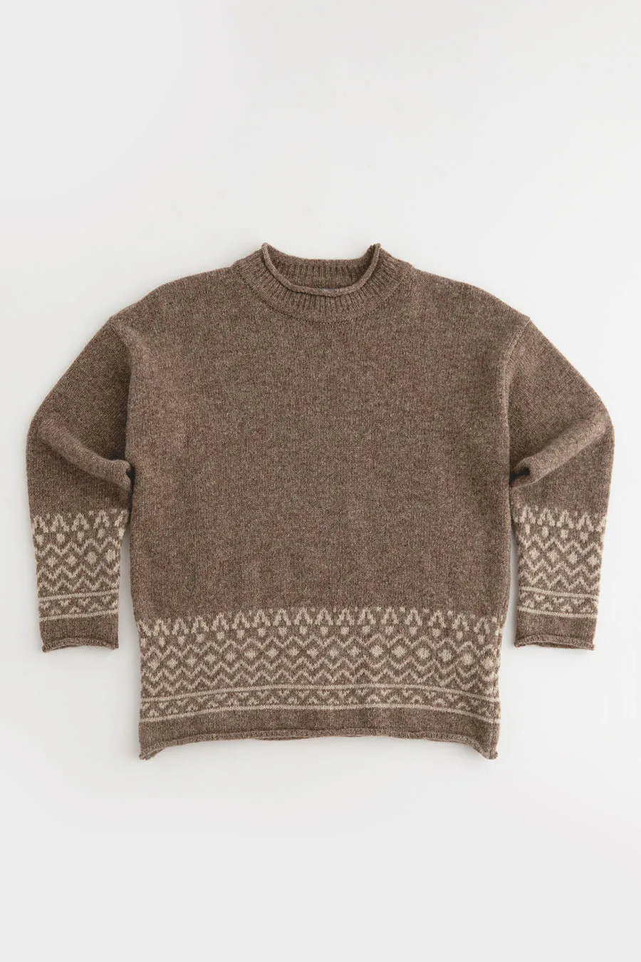 Womens Braemar Fair Isle Jumper - Brown