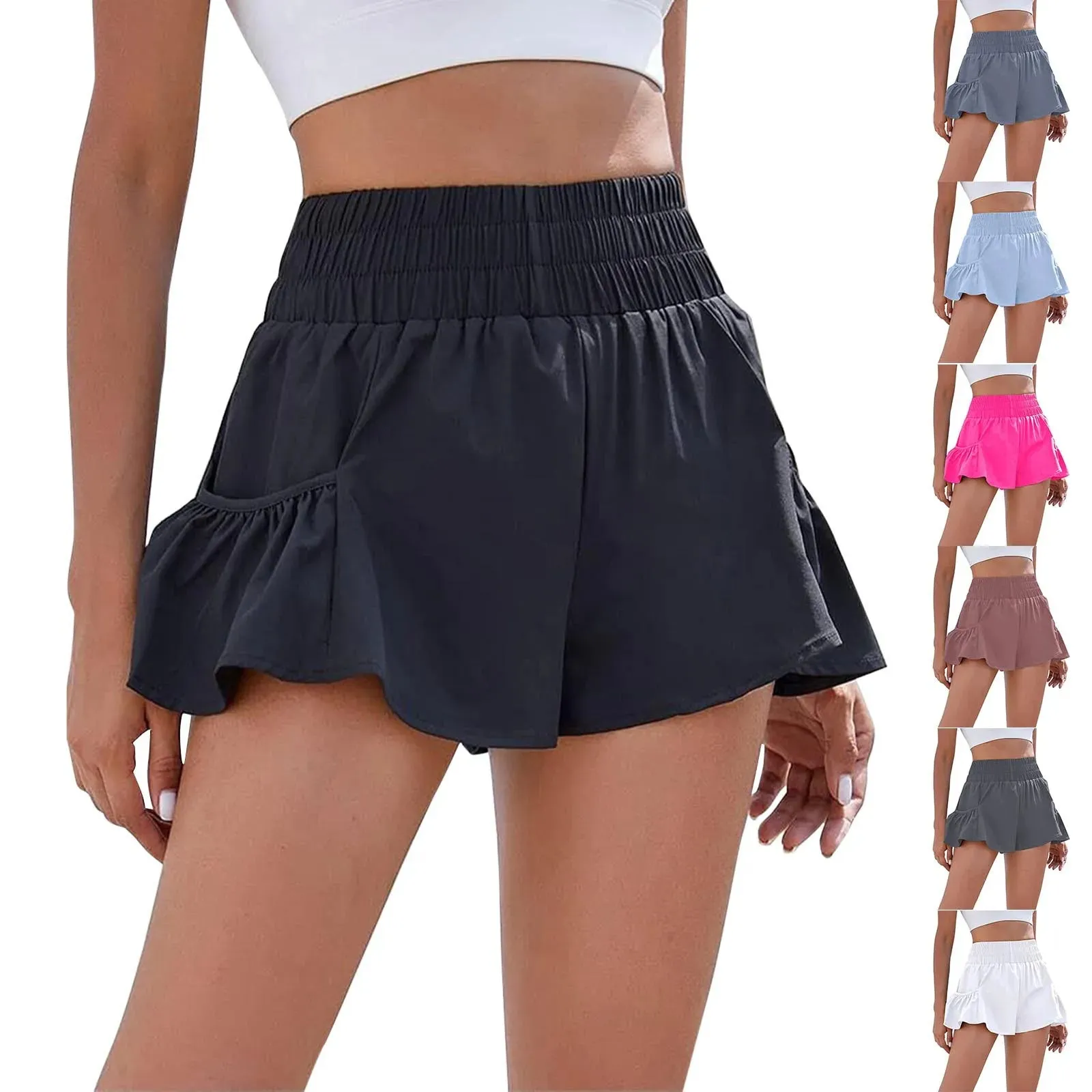 Women's High Waist Shorts Sports Running Shorts Workout Gym Quick Dry Pants Yoga Pants Tennis Pants Summer Shorts